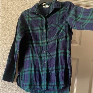 Plaid Old Navy Shirt in Blue and Green
